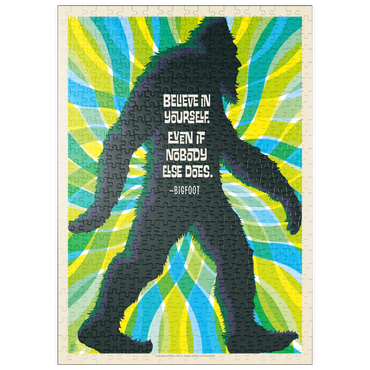 puzzleplate Bigfoot: Believe In Yourself. Even If Nobody Else Does, Vintage Poster 500 Puzzle