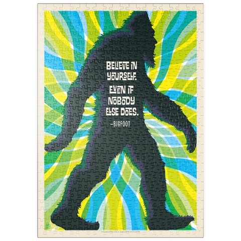 puzzleplate Bigfoot: Believe In Yourself. Even If Nobody Else Does, Vintage Poster 500 Puzzle