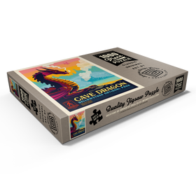 Darstellung des Puzzle Motivs Legends Of The National Parks: Yellowstone's Cave Dragon, Vintage Poster - Puzzleteile: 1000