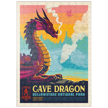 puzzleplate Legends Of The National Parks: Yellowstone's Cave Dragon, Vintage Poster 200 Puzzle
