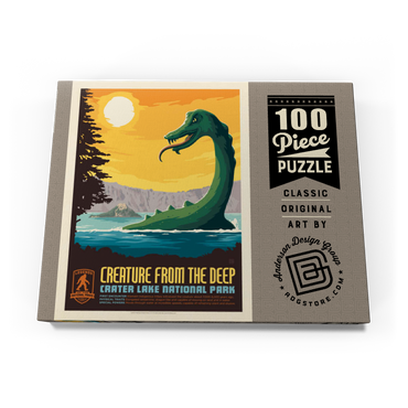 Legends Of The National Parks: Crater Lake's Creature From The Deep, Vintage Poster 100 Puzzle Schachtel Ansicht3