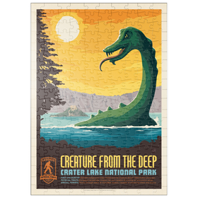 Darstellung des Puzzle Motivs Legends Of The National Parks: Crater Lake's Creature From The Deep, Vintage Poster - Puzzleteile: 200