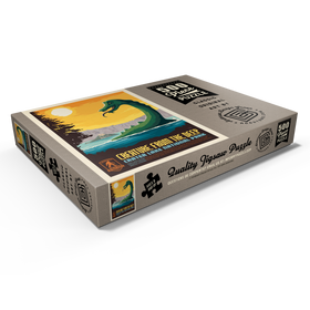 Darstellung des Puzzle Motivs Legends Of The National Parks: Crater Lake's Creature From The Deep, Vintage Poster - Puzzleteile: 500