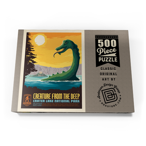 Legends Of The National Parks: Crater Lake's Creature From The Deep, Vintage Poster 500 Puzzle Schachtel Ansicht3