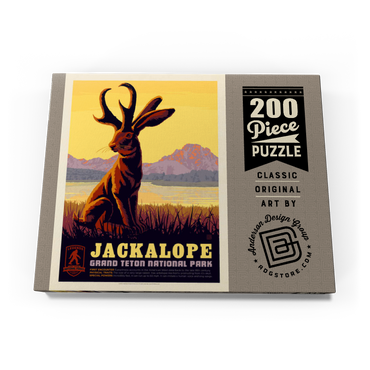 Legends Of The National Parks: Grand Teton's Jackalope, Vintage Poster 200 Puzzle Schachtel Ansicht3