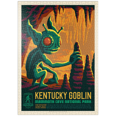 puzzleplate Legends Of The National Parks: Mammoth Cave's Kentucky Goblin, Vintage Poster 1000 Puzzle