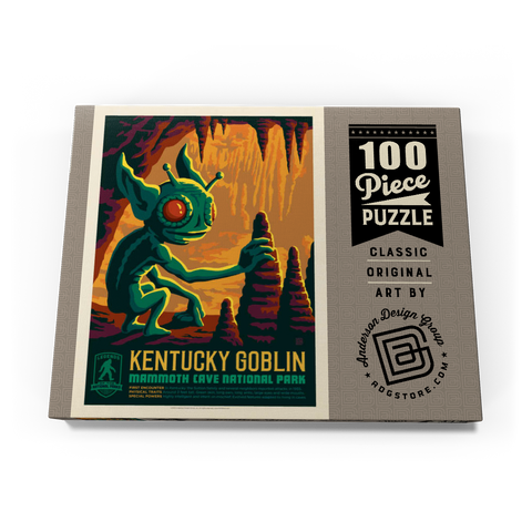 Legends Of The National Parks: Mammoth Cave's Kentucky Goblin, Vintage Poster 100 Puzzle Schachtel Ansicht3