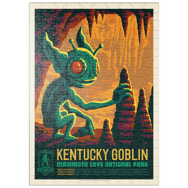 puzzleplate Legends Of The National Parks: Mammoth Cave's Kentucky Goblin, Vintage Poster 200 Puzzle