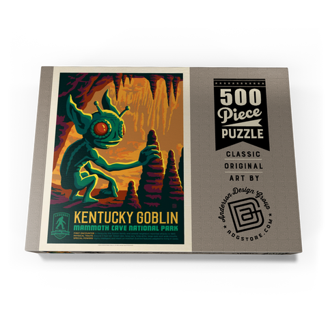 Legends Of The National Parks: Mammoth Cave's Kentucky Goblin, Vintage Poster 500 Puzzle Schachtel Ansicht3