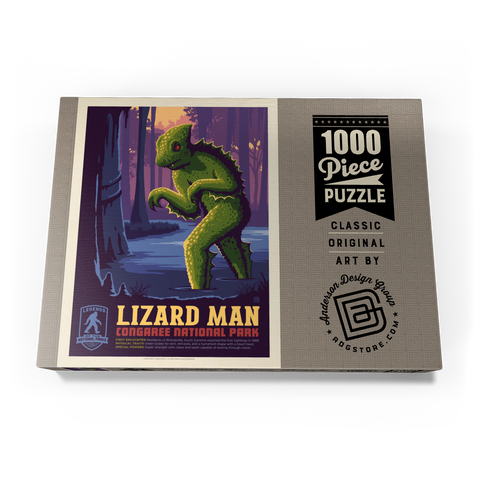 Legends Of The National Parks: Congaree's Lizard Man, Vintage Poster 1000 Puzzle Schachtel Ansicht3