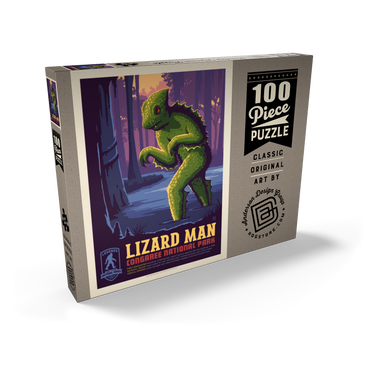 Legends Of The National Parks: Congaree's Lizard Man, Vintage Poster 100 Puzzle Schachtel Ansicht2