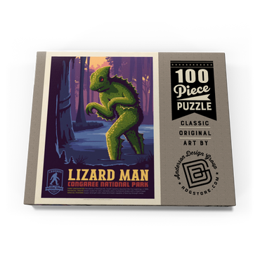 Legends Of The National Parks: Congaree's Lizard Man, Vintage Poster 100 Puzzle Schachtel Ansicht3