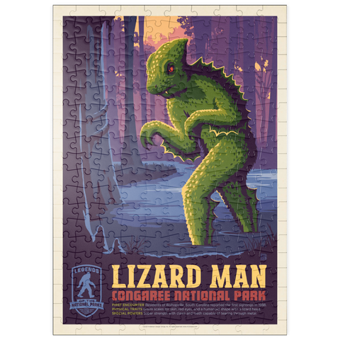 puzzleplate Legends Of The National Parks: Congaree's Lizard Man, Vintage Poster 200 Puzzle