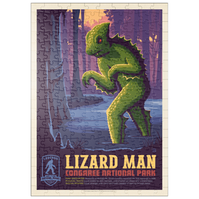 Darstellung des Puzzle Motivs Legends Of The National Parks: Congaree's Lizard Man, Vintage Poster - Puzzleteile: 200