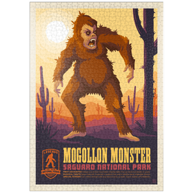 Darstellung des Puzzle-Motivs Legends Of The National Parks: Saguaro's Mogollon Monster, Vintage Poster – Puzzleteile: 1000