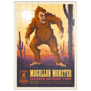 puzzleplate Legends Of The National Parks: Saguaro's Mogollon Monster, Vintage Poster 100 Puzzle