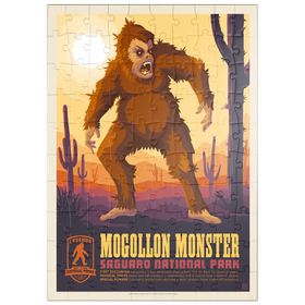 Darstellung des Puzzle Motivs Legends Of The National Parks: Saguaro's Mogollon Monster, Vintage Poster - Puzzleteile: 100