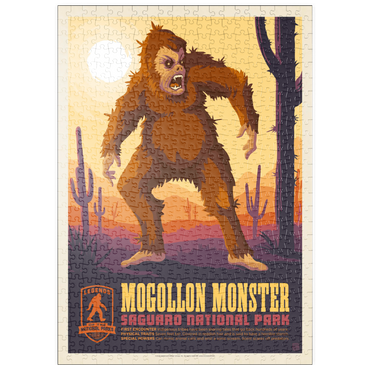 puzzleplate Legends Of The National Parks: Saguaro's Mogollon Monster, Vintage Poster 500 Puzzle