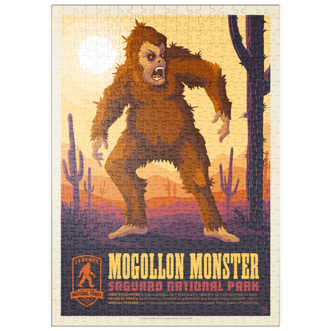 puzzleplate Legends Of The National Parks: Saguaro's Mogollon Monster, Vintage Poster 500 Puzzle