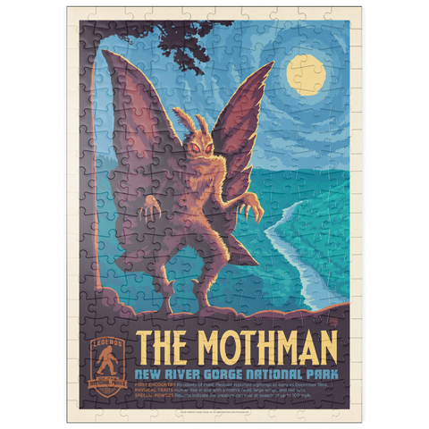 puzzleplate Legends Of The National Parks: New River Gorge's MothMan, Vintage Poster 200 Puzzle
