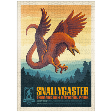 puzzleplate Legends Of The National Parks: Shenandoah's Snallygaster, Vintage Poster 1000 Puzzle