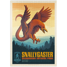 Darstellung des Puzzle Motivs Legends Of The National Parks: Shenandoah's Snallygaster, Vintage Poster - Puzzleteile: 1000