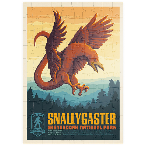 puzzleplate Legends Of The National Parks: Shenandoah's Snallygaster, Vintage Poster 100 Puzzle