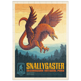 Darstellung des Puzzle Motivs Legends Of The National Parks: Shenandoah's Snallygaster, Vintage Poster - Puzzleteile: 100