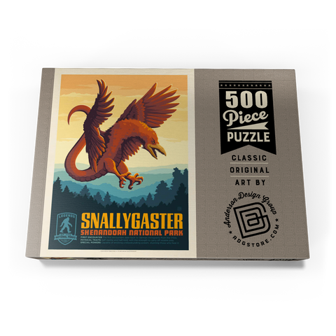 Legends Of The National Parks: Shenandoah's Snallygaster, Vintage Poster 500 Puzzle Schachtel Ansicht3