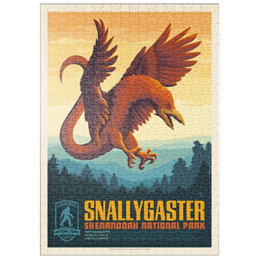 puzzleplate Legends Of The National Parks: Shenandoah's Snallygaster, Vintage Poster 500 Puzzle