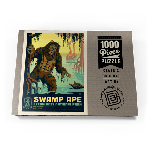 Legends Of The National Parks: Everglade's Swamp Ape, Vintage Poster 1000 Puzzle Schachtel Ansicht3