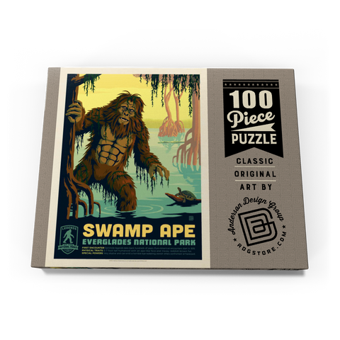 Legends Of The National Parks: Everglade's Swamp Ape, Vintage Poster 100 Puzzle Schachtel Ansicht3