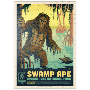 puzzleplate Legends Of The National Parks: Everglade's Swamp Ape, Vintage Poster 200 Puzzle