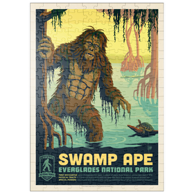 Darstellung des Puzzle Motivs Legends Of The National Parks: Everglade's Swamp Ape, Vintage Poster - Puzzleteile: 200