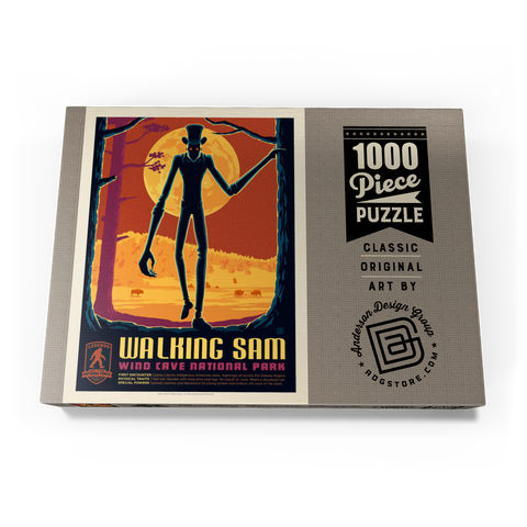 Legends Of The National Parks: Wind Cave's Walking Sam, Vintage Poster 1000 Puzzle Schachtel Ansicht3