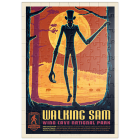 Darstellung des Puzzle Motivs Legends Of The National Parks: Wind Cave's Walking Sam, Vintage Poster - Puzzleteile: 100