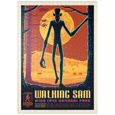 puzzleplate Legends Of The National Parks: Wind Cave's Walking Sam, Vintage Poster 500 Puzzle