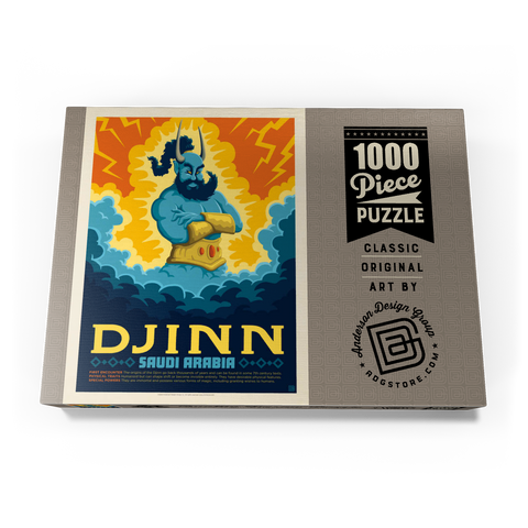 Mythical Creatures: Djinn (Saudi Arabia), Vintage Poster 1000 Puzzle Schachtel Ansicht3