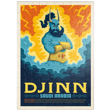 puzzleplate Mythical Creatures: Djinn (Saudi Arabia), Vintage Poster 100 Puzzle
