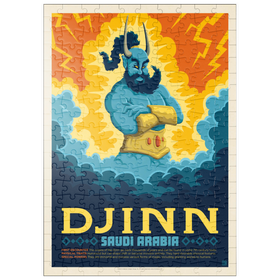 Darstellung des Puzzle Motivs Mythical Creatures: Djinn (Saudi-Arabien), Vintage Poster - Puzzleteile: 200