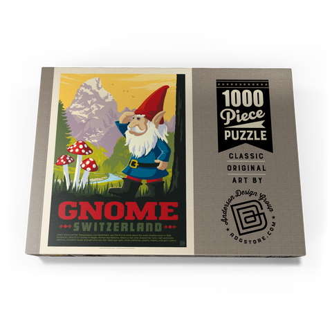Mythical Creatures: Gnome (Switzerland), Vintage Poster 1000 Puzzle Schachtel Ansicht3