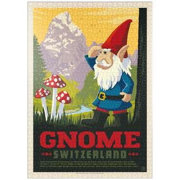 puzzleplate Mythical Creatures: Gnome (Switzerland), Vintage Poster 1000 Puzzle