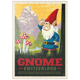 Darstellung des Puzzle Motivs Mythical Creatures: Gnome (Schweiz), Vintage Poster - Puzzleteile: 200
