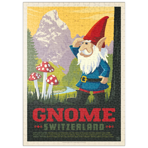 puzzleplate Mythical Creatures: Gnome (Switzerland), Vintage Poster 500 Puzzle