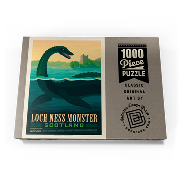 Mythical Creatures: Loch Ness Monster, Vintage Poster 1000 Puzzle Schachtel Ansicht3
