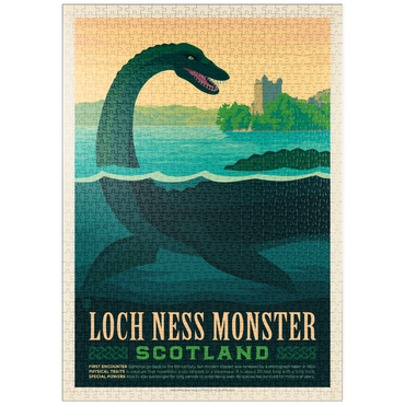 puzzleplate Mythical Creatures: Loch Ness Monster, Vintage Poster 1000 Puzzle