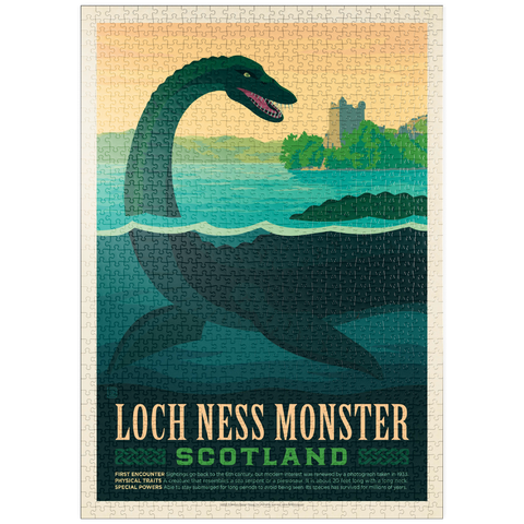 puzzleplate Mythical Creatures: Loch Ness Monster, Vintage Poster 1000 Puzzle