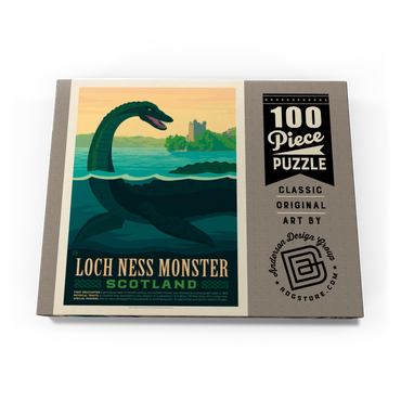 Mythical Creatures: Loch Ness Monster, Vintage Poster 100 Puzzle Schachtel Ansicht3