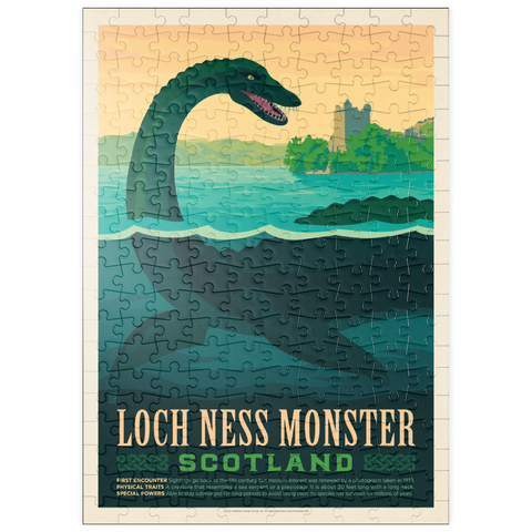 puzzleplate Mythical Creatures: Loch Ness Monster, Vintage Poster 200 Puzzle