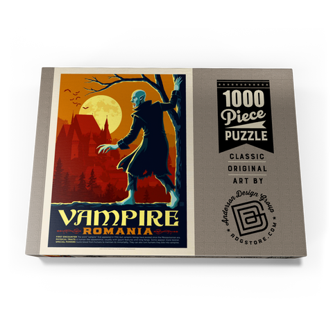 Mythical Creatures: Vampire (Romania), Vintage Poster 1000 Puzzle Schachtel Ansicht3